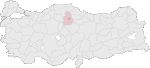 Çorum Turkey Provinces locator